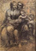 LEONARDO da Vinci Virgin and Child with St Anne and St John the Baptist (mk08) oil painting picture wholesale